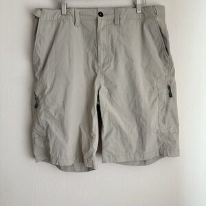 Gramicci Cargo Shorts Mens 40 Tan Khaki Nylon Ripstop Hiking Outdoor G-Short